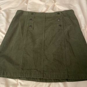 green corduroy skirt